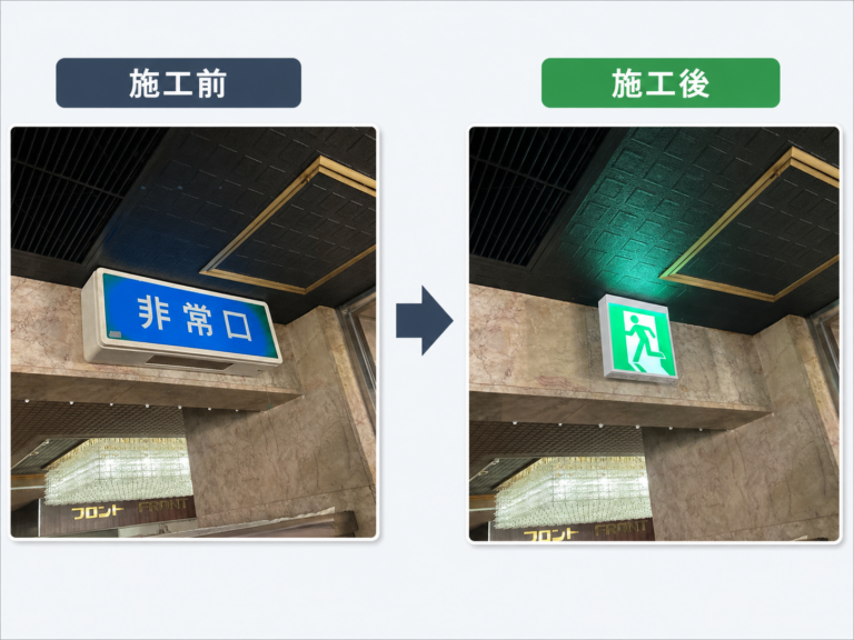 誘導灯の取替え工事